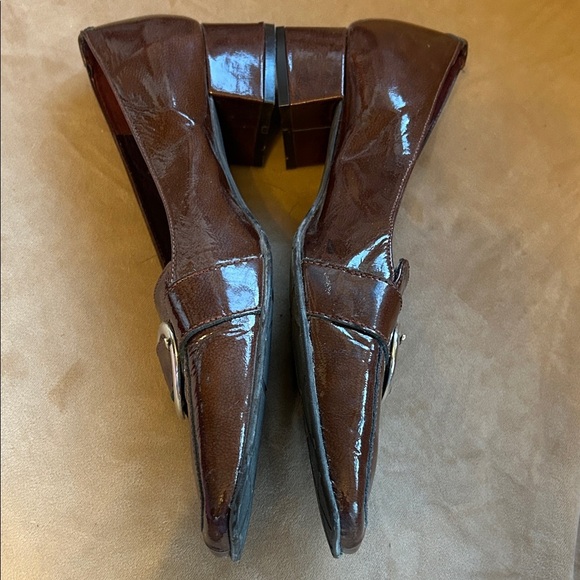 Brown Patent Leather Loafers - Picture 4 of 9